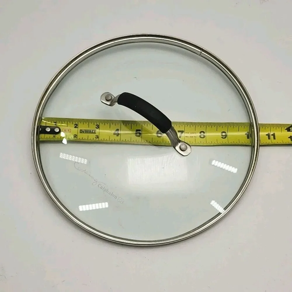 Cooking With Calphalon Replacement Glass Lid Cover 10.5” Silicon Handle